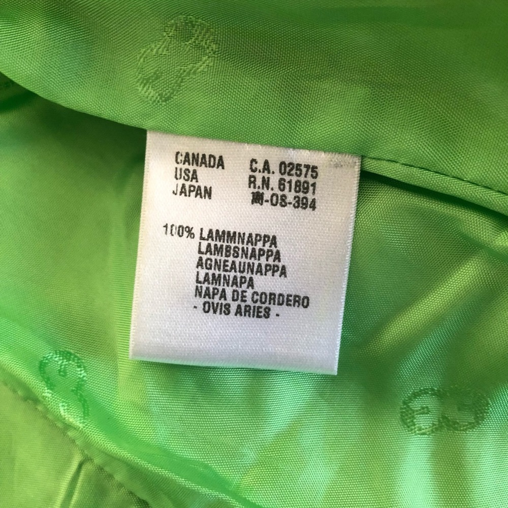 Escada Motorcycle Green Leather Jacket Coat - Picture 4 of 10